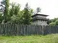 rekonstrukce palisádové hradby a strážné věže
