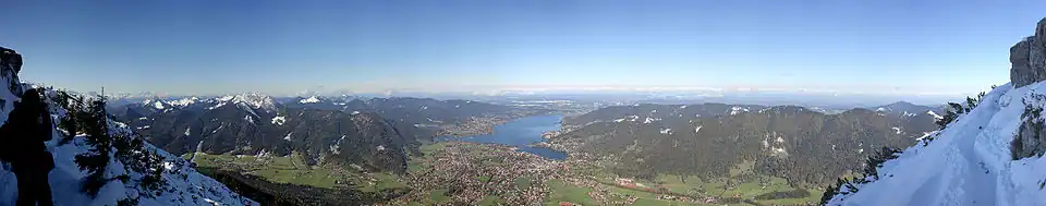 Okolí pod Wallbergem, Tegernsee a okolní vrcholy