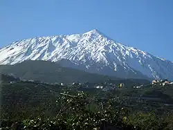 Pohled na Pico del Teide ze severu v zimním období
