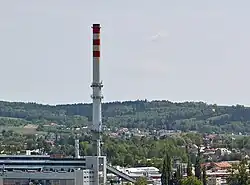 Teplárna České Budějovice z Černé věže