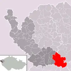 Teplá na mapě