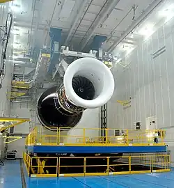 Rolls-Royce Trent během testů v anglickém Derby