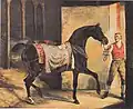 Théodore Géricault: Kůň vychází ze stáje, asi 1810