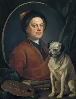Autoportrét se psem (1745)