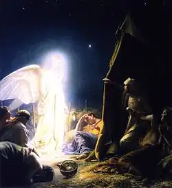 Carl Bloch, Pastýři a anděl, 1879