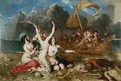 Sirény a Odysseus (1837)