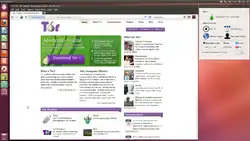 Tor Browser s integrovaným tor, s otevřenou stránku projektu