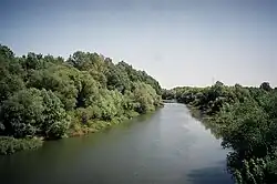 Řeka u města Mezőberény