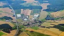 Letecký pohled na Thiendorf