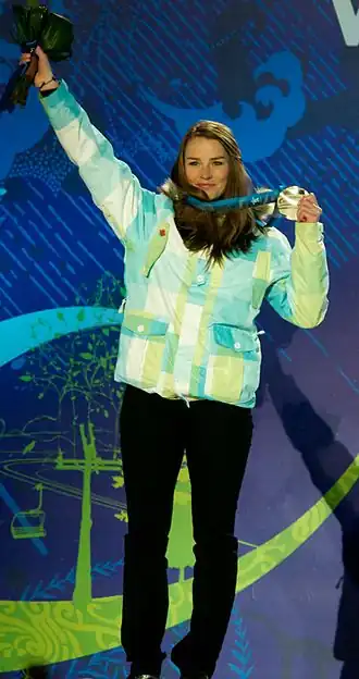 Tina Mazeová se stříbrem ze ZOH 2010