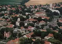 Letecký pohled na Tiszaföldvár