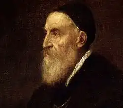 Tizianův autoportrét (detail; 1567/68, Museo del Prado, Madrid, Španělsko)