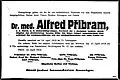 Úmrtní oznámení Alfreda Příbrama