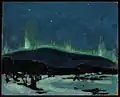 Severní záře – 1917 (olej na dřevě)