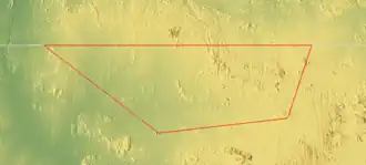 Mapa s vyznačeným územím Bír Tavíl