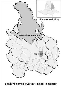 Topolany na mapě