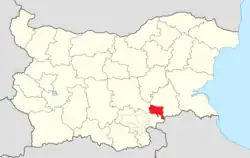 Obština na mapě Bulharska