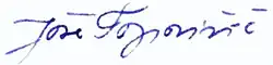 Jože Toporišič – podpis