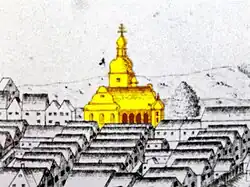 Kostel v roce 1716