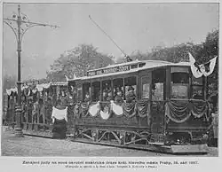 Městská elektrická dráha Královských Vinohrad, otevření 18. září 1897