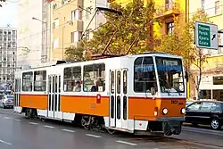 Tramvaj Tatra T6A2B v Sofii