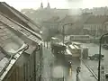 Autobusové zastávky za deště