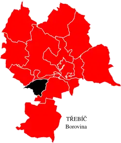 Borovina na mapě