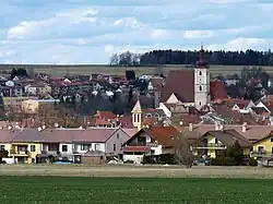 Trhové Sviny od jihu