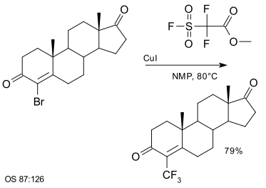 Trifluormethylace s využitím methylfluorsulfonyldifluoroctanového aniontu