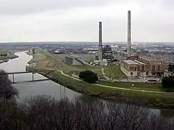 řeka severně od centra Fort Worthu