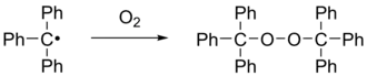 Oxidace trifenylmethylového radikálu