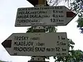 Turistický rozcestník v Tachově