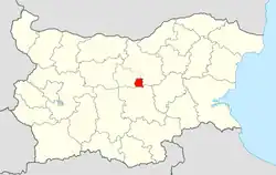 Obština na mapě Bulharska