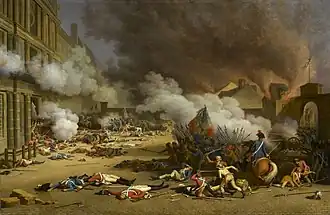 Jean Duplessis-Bertaux: Útok na Tuillerijský palác (muzeum Versailles)