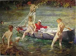 Ruby, gold and malachite (1902)