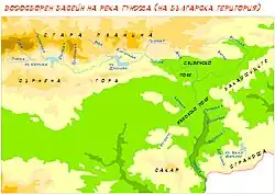 mapa povodí řeky