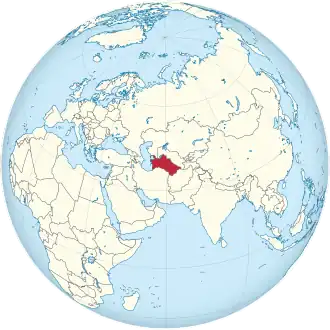 Poloha Turkmenistánu