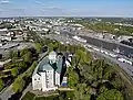 Letecký pohled na hrad a město