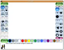 Prázdná pracovní plocha Tux Paintu