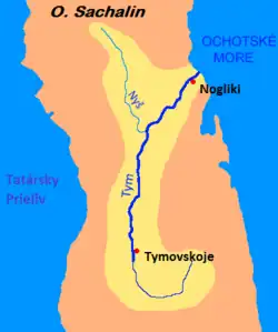 Mapa povodí řeky