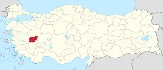 Poloha Uşacké provincie na mapě