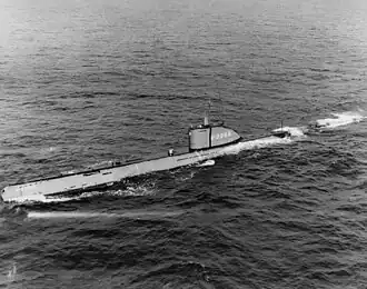 Německá ponorka U-3008 během testování v USA