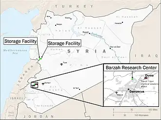Mapa cílů bombardování podle Ministerstva obrany USA