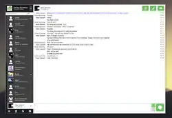 Screenshot z Tox klienta μTox, běžícího na platformě GNU/Linux