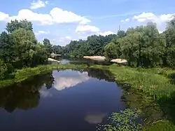 Řeka v městečku Olevsk