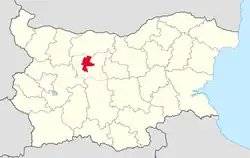 Obština na mapě Bulharska