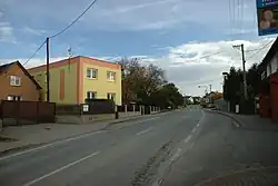 hlavní silnice v Uhlířově