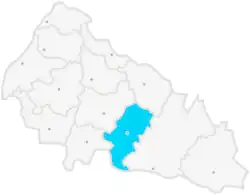 Chust na mapě