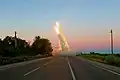 Ukrajinské salvové raketomety M142 HIMARS darované od USA při bojové misi na začátku června 2022