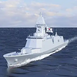 Kocept možného vzhledu fregaty třídy Čchungnam